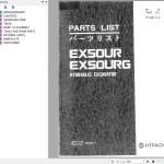Hitachi EX50UR EX50URG Parts Catalog