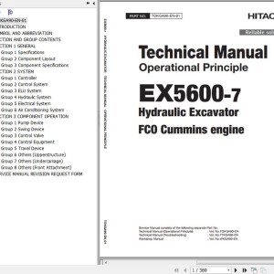 Hitachi EX5600-7 FCO CUMMINS Engine Technical Manual Operation Principle TOKGA90-EN-01