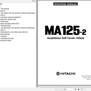 Hitachi MA125-2 Operator's Manual EM624-1-4