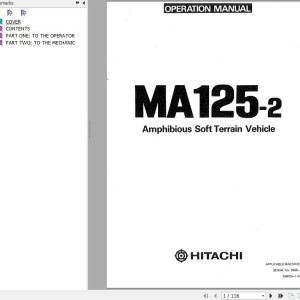 Hitachi MA125-2 Operator's Manual EM624-1-5