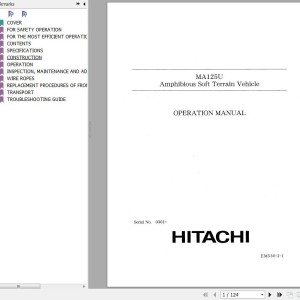Hitachi MA125U Operator's Manual EM530-2-1