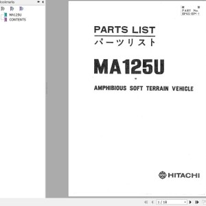 Hitachi MA125U Parts Catalog EP622-EP1-1