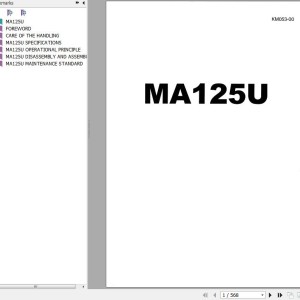 Hitachi MA125U Service Manual KM053-00