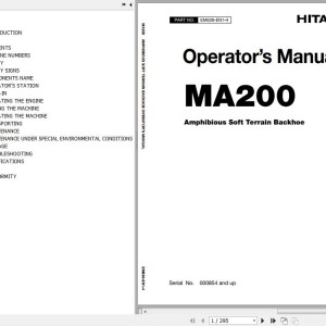 Hitachi MA200 Operator’s Manual EM626-EN1-4