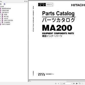 Hitachi MA200 Parts Catalog