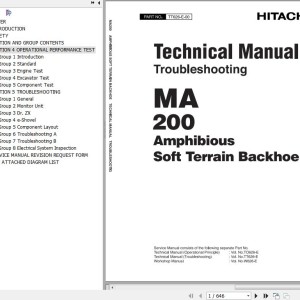Hitachi MA200 Technical MAnual Troubleshooting TT626-E-00