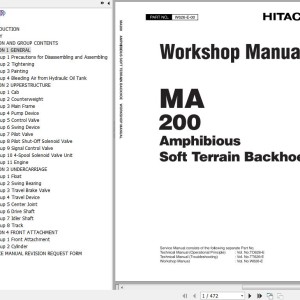 Hitachi MA200 Workshop Manual W626-E-00
