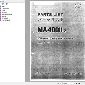 Hitachi MA400U-2 Parts Catalog