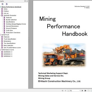 Hitachi Mining Excavator Performance Handbook