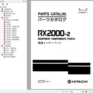 Hitachi RX2000-2 Parts Catalog