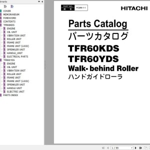 Hitachi TFR60KDS TFR60YDS Walk-Behind Roller Parts Catalog PCMN-1-1