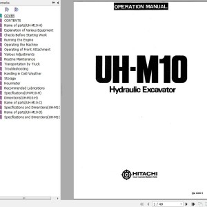 Hitachi UH-M10 Operator's Manual EM800-1