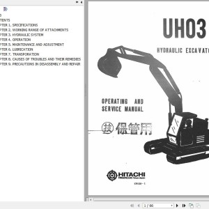 Hitachi UH03 Operating & Service Manual EM150-1