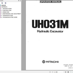 Hitachi UH031M Operator's Manual EM726-1-2