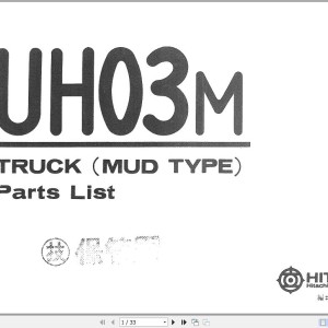Hitachi UH03M Truck (Mud type) Parts List P159-1-3