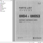 Hitachi UH04-7 UH053 Equipment Components Parts List P12A-E1-2