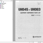 Hitachi UH045-7 UH063 Parts Catalog
