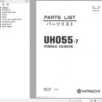 Hitachi UH055-7 UH073 Parts List
