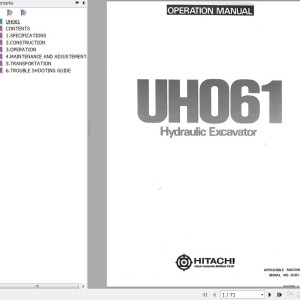 Hitachi UH061 Operation Manual