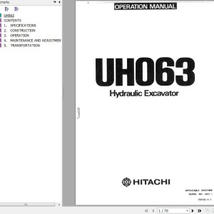 Hitachi UH063 Operator's Manual EM730-4-1