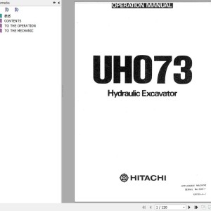 Hitachi UH73 Operator's Manual EM130-4-1