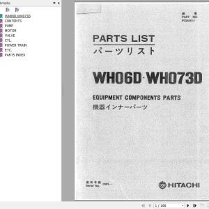 Hitachi WH06D WH073D Parts List