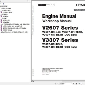 Hitachi ZC125M-5 KOBUTA V2607 Series V3307 Series Engine Manual Workshop Manual EWTBA-EN-00