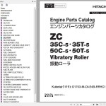Hitachi ZC35C-5 ZC35T-5 ZC50C-5 ZC50T-5 KOBUTA D1703-MDI-E4B-RRHC01 Engine Parts Catalog PTCJA0-EG1-3