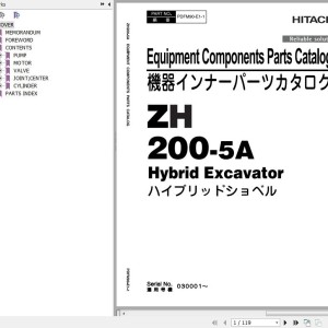 Hitachi ZH200-5A Parts Catalog