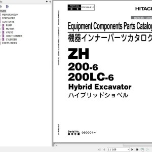 Hitachi ZH200-6 ZH200LC-6 Parts Catalog