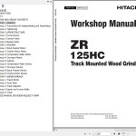Hitachi ZR125HC Track Mounted Wood Grinder Workshop Manual W8HV-E-00