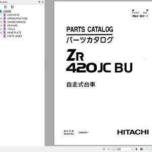 Hitachi ZR420JC BU Parts Catalog P6L8-BU1-1