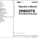 Hitachi ZR900TS Track Mounted Shredder Operator's Manual EM6L9-1-1