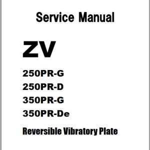 Hitachi ZV250PR-G To ZV350PR-De Reversible Vibratory Plate Service Manual ZVPR-E-00