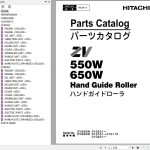 Hitachi ZV550W ZV650W Hand Guide Roller Parts Catalog