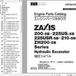 Hitachi ZX200-5B To ZX210-5N ZH200-5B Series ISUZU 4HK1-XZSA03 Engine Parts Catalog 4HK1-XZSA03-3