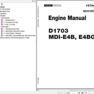KOBUTA D1703-MDI-E4B D1703-E4G Engine Manual ENBB-EN-00
