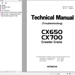 Hiatchi CX650 CX700 Technical Manual Troubleshooting