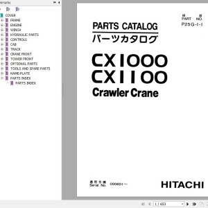 Hitachi CX1000 CX1100 Parts Catalog