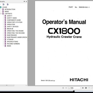 Hitachi CX1800 Operators Manual