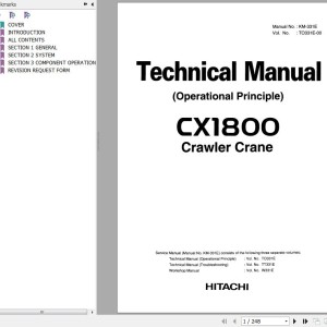 Hitachi CX1800 Technical Manual Operational Principle KM-331E