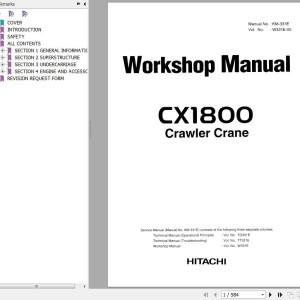 Hitachi CX1800 Workshop Manual KM-331E