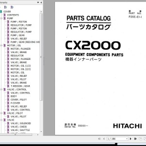 Hitachi CX2000 Parts Catalog