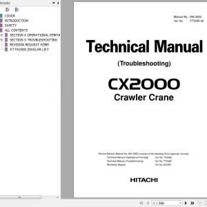 Hitachi CX2000 Technical Manual Troubleshooting