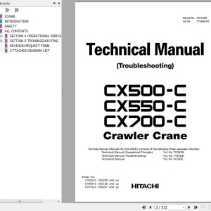 Hitachi CX500-C CX550-C CX700-C Technical Manual Troubleshooting