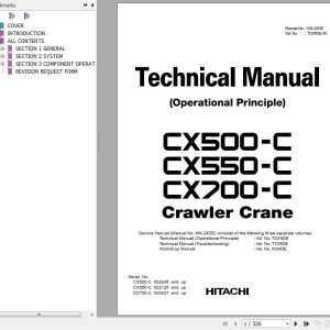 Hitachi CX500-C CX550-C CX700-C Technical Manual&nbsp;Operational Principle KM-24DE