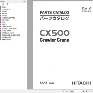Hitachi CX500 Parts Catalog P243-1-2