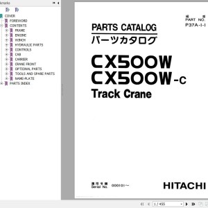 Hitachi CX500W 500W-C Parts Catalog P37A-1-1