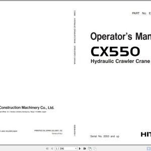 Hitachi CX550 Operators Manual EM248-EN3-1