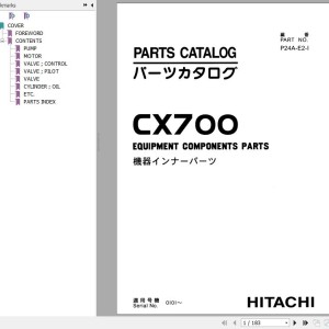 Hitachi CX700 Parts Catalog